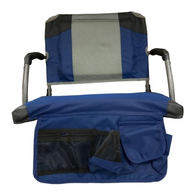Member's Mark Deluxe Folding Stadium Seat With Lumbar Support, Dark Blue 