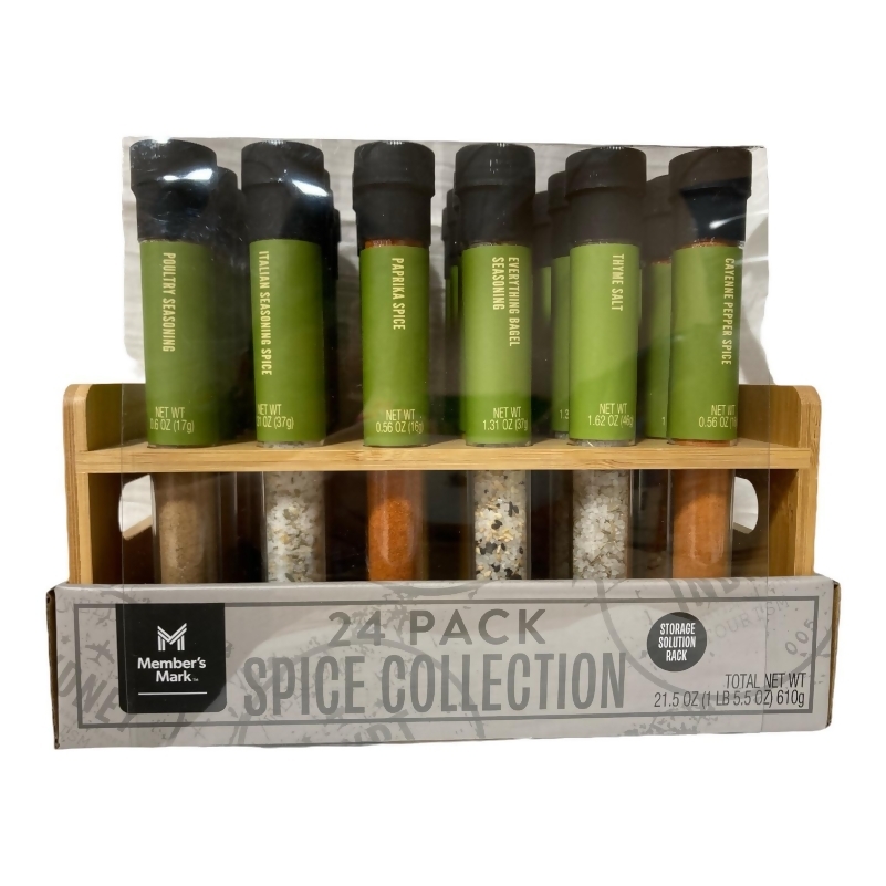 Thoughtfully Gourmet, Spice Rack Gift Set,Includes Spices and Seasonings  with Spice Rack, 30-Pack 