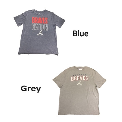Genuine Merchandise Majestic Men's Atlanta Braves Short Sleeve Crewneck Tee 