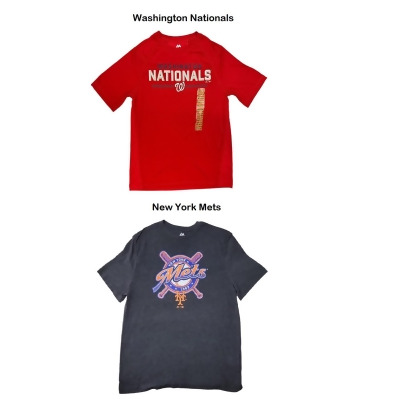 Majestic Men's MLB Team Graphic Print Short Sleeve Crewneck T-Shirt 