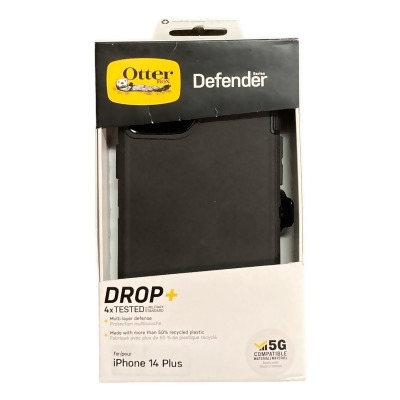Otterbox Defender Series Case and Holster for iPhone 14 Plus, Black 