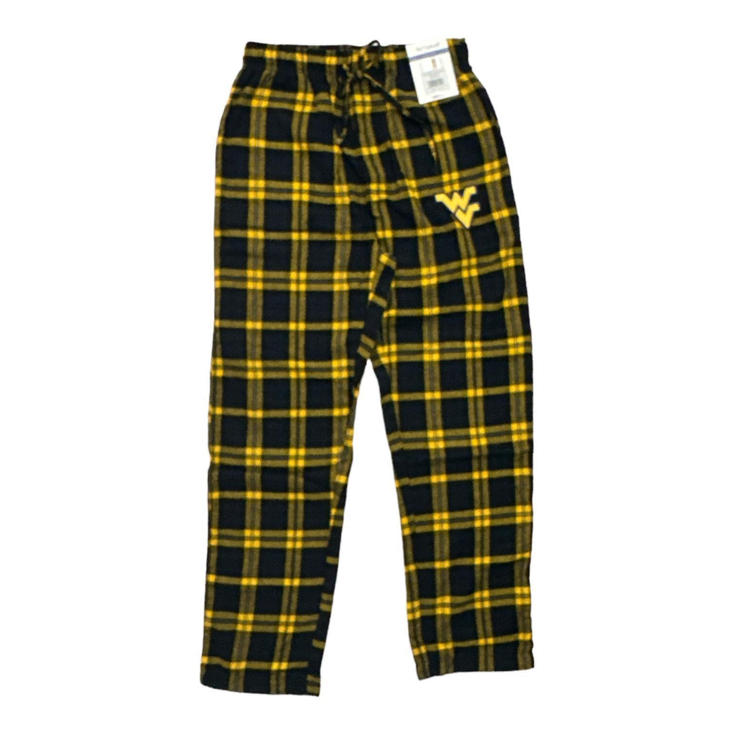 Liv Casual Men's NCAA Team Logo Embroidered Patch Flannel Pant