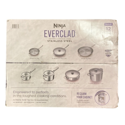 Ninja EverClad 12-Piece Tri-Ply Commercial-Grade Stainless Steel