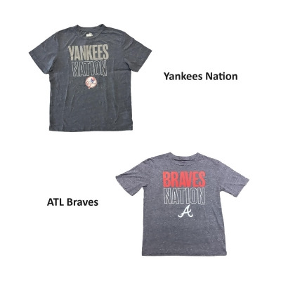 Majestic Men's MLB Team Graphic Printed Short Sleeve Crewneck T-Shirt 