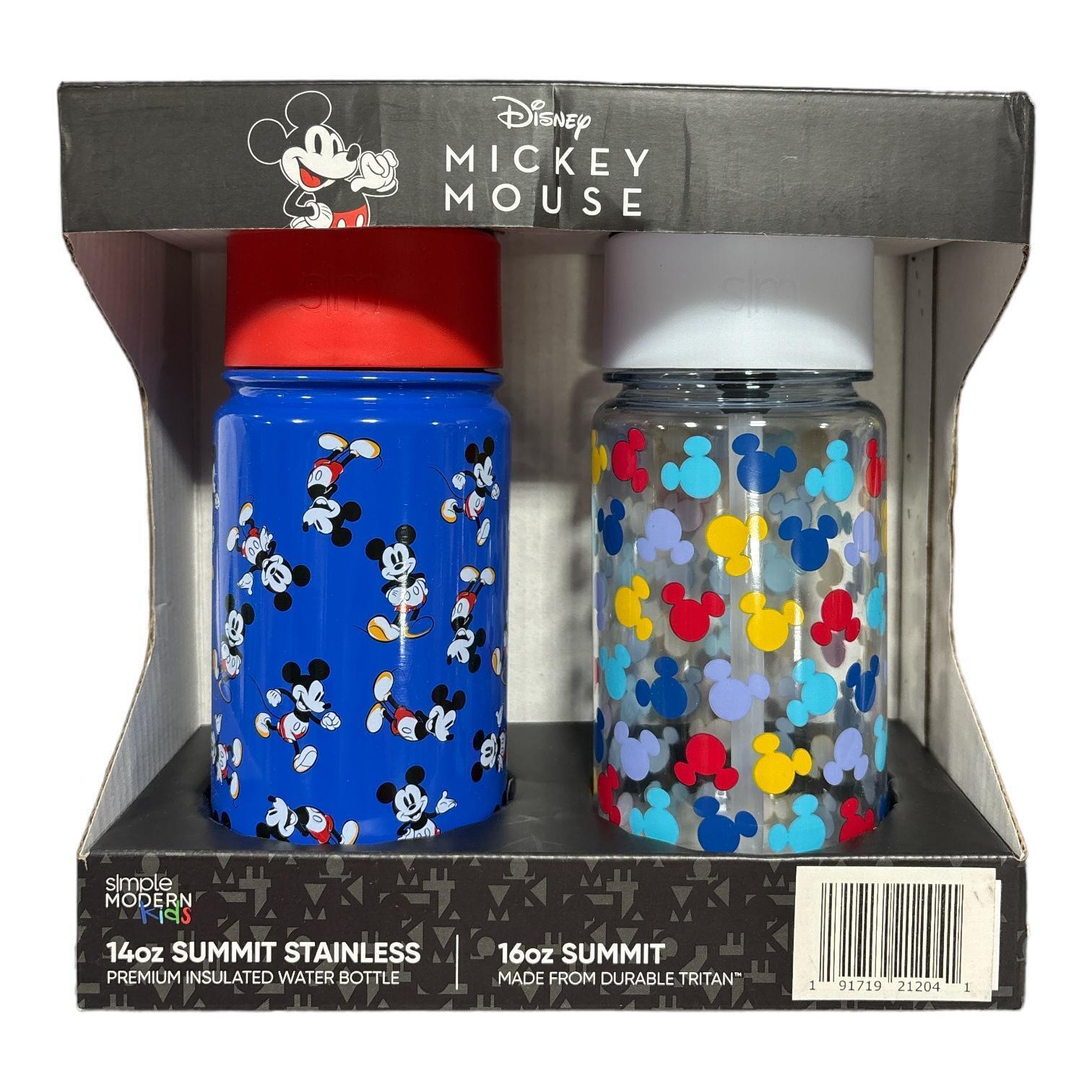 Simple Modern Kids Disney Mickey Mouse Water Bottle 2 Pack Set 16 oz & 14 oz