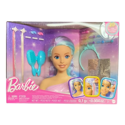 Barbie Doll Fairytale Styling Head, Pastel Fantasy Hair with 20 Accessories 