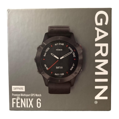 Garmin Fenix 6 Sapphire Multisport GPS Watch, Carbon Gray 