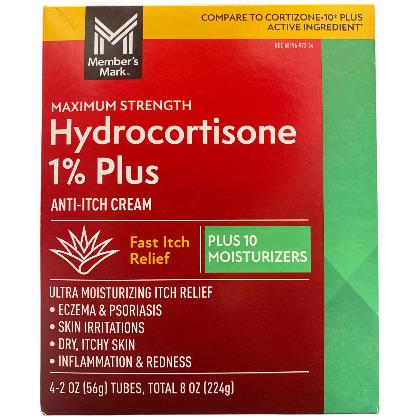 Member's Mark Hydrocortisone 1% Anti-Itch Cream, 2oz (4 Pack) 