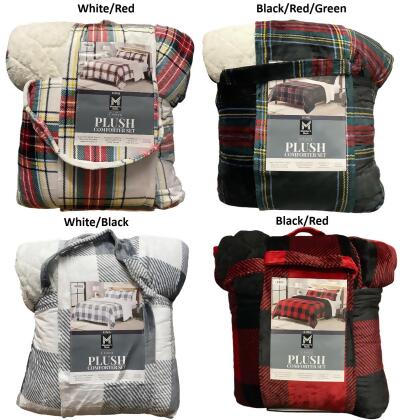 Member's Mark 3-Piece Plush Sherpa Comforter & Sham Set, King 