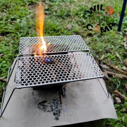 VARGO Titanium Bifold Grill 雙折疊式全鈦金屬燒烤網 