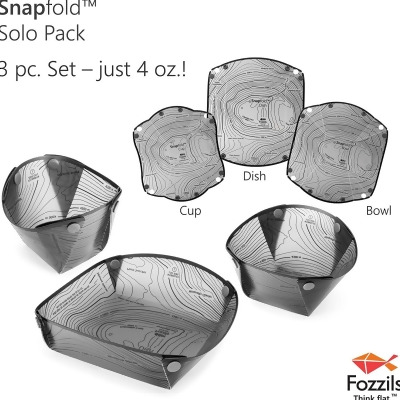 Fozzils Snapfold™ Solo Pack 折疊碗杯盤套裝 