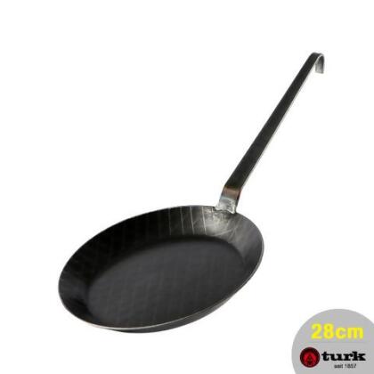 【德國turk土克鐵鍋】熱鍛斜紋 長柄平底鍋28cm 鐵鍋65228 - 