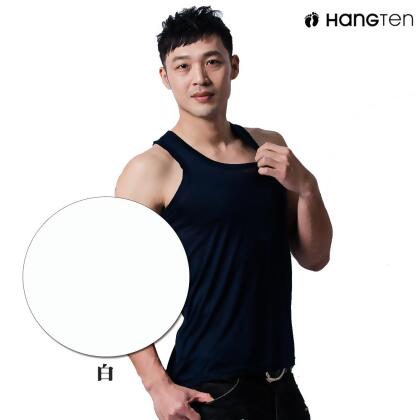美安限定HANG TEN 涼感透氣背心_白(HT-B11001) 
