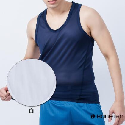 美安限定HANG TEN 水纖維菱格背心_白(HT-B11002) 