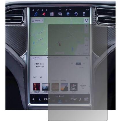 ZeroDamage Ultra Strong Tempered Glass Screen Protector for Tesla Model S and Model X - Matte Clear/ 