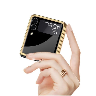 Marble Series Case for Samsung Galaxy Z Flip 3 5G (Flip3) - Black Gold/ 