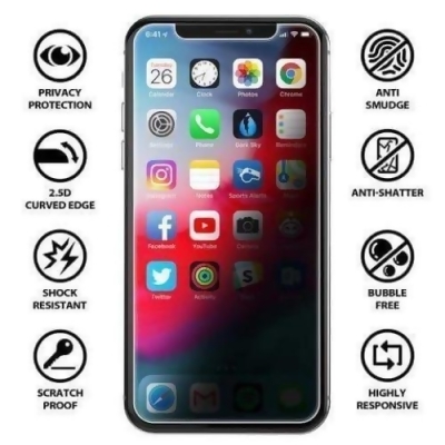 ZeroDamage Glass Apple iPhone 11 Pro/X/XS (2019) Privacy Screen Protector/ 