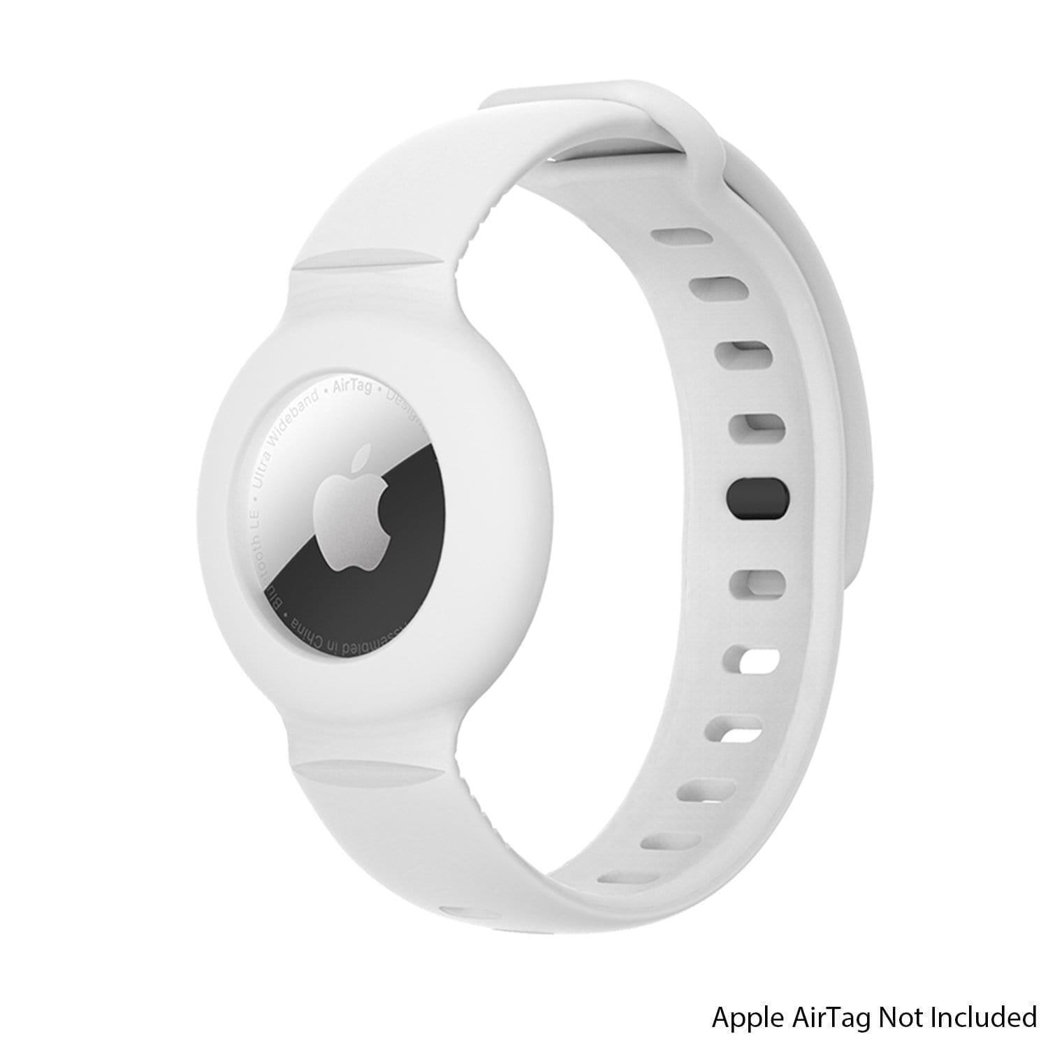 SaharaCase - Silicone WristBand for Apple AirTag - White/