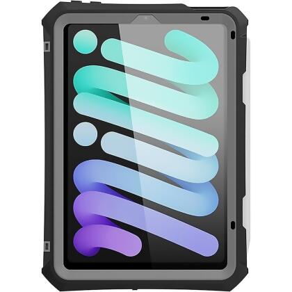 SaharaCase - Waterproof Case for Apple iPad Mini (6th Generation 2021) - Black/ 