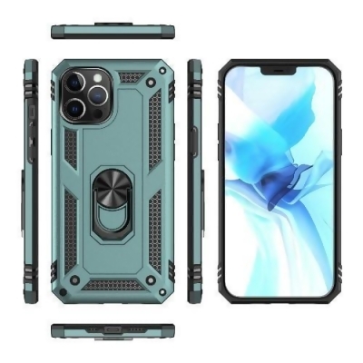 Green Heavy Duty iPhone 12 & iPhone 12 Pro Case - Military Kickstand Series Case/ 