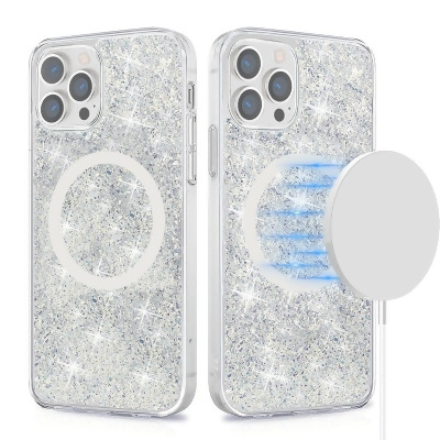 White Crystal Apple iPhone 13 Pro Max Case - Sparkle Series Case with Halo/ 