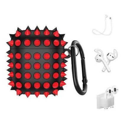SaharaCase - Spike Case Kit - for Apple AirPods 1st and 2nd Gen (2019) - Red/ 