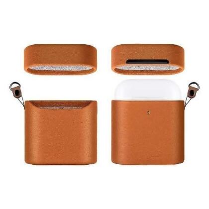 SaharaCase - Apple AirPods 1st and 2nd Gen (2019) - Retro Case Kit - Brown/ 