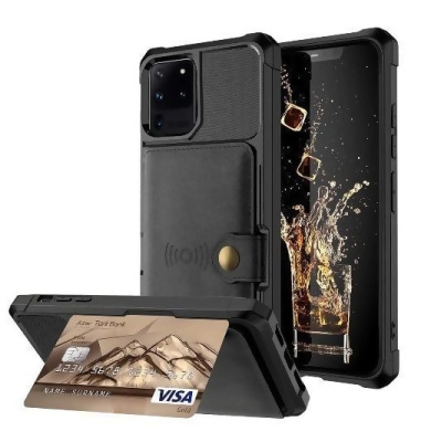 SaharaCase - Wallet Credit Card Case - for Samsung Galaxy S20 Ultra (2020) - Scorpion Black/ 