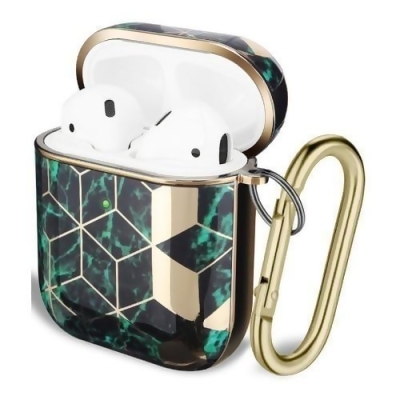 SaharaCase - Apple AirPods 1st and 2nd Gen (2019) - Luxury Case and Kit - Green/ 