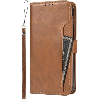 Folio Wallet Case for Apple iPhone 14 Plus - Brown 