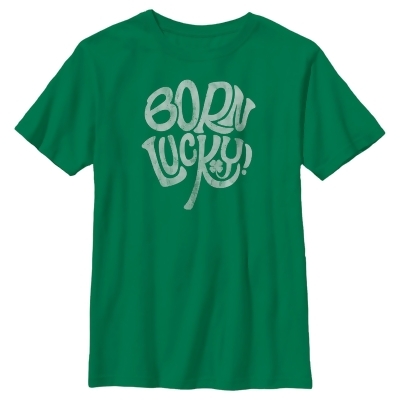 Boy's Lost Gods St. Patrick's Day Born Lucky! Graphic T-Shirt 