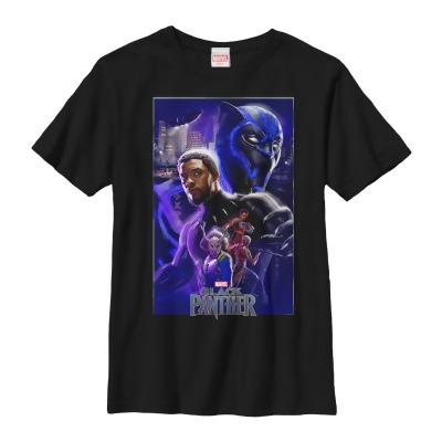 Boy's Marvel Black Panther 2018 Character Collage Graphic T-Shirt 