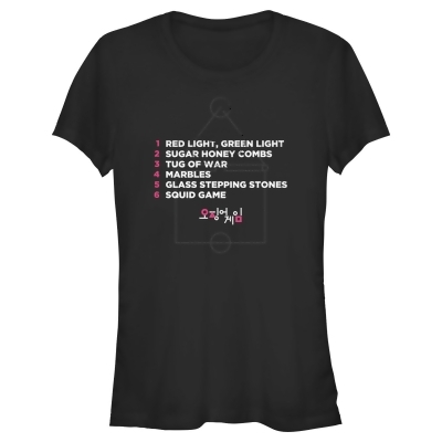 Junior's Squid Game List of Games Graphic T-Shirt 