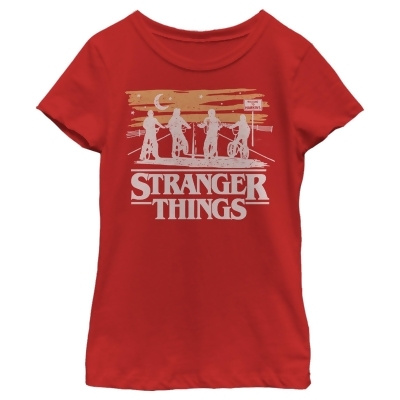 Girl's Stranger Things Starry Bike Ride Graphic T-Shirt 