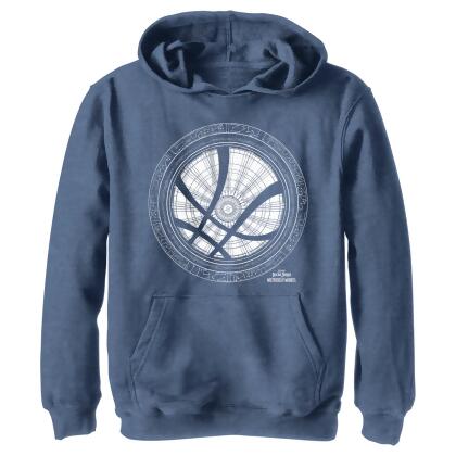 Boy's Marvel Doctor Strange in the Multiverse of Madness White Sanctum Sanctorum Logo Pullover Hoodie