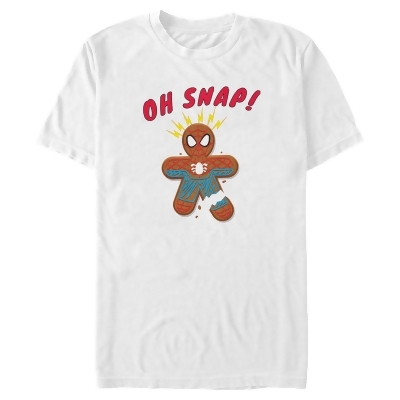 Men's Marvel Christmas Spider-Man Snap Gingerbread Cookie Graphic T-Shirt 
