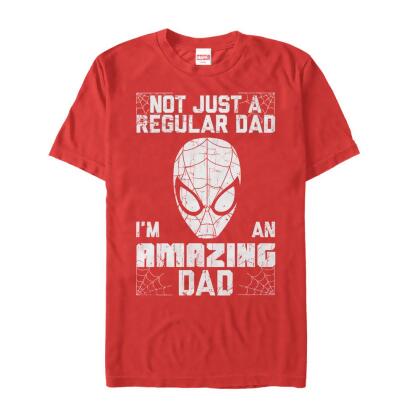 Men's Marvel Father's Day Spider-Man Not Regular Dad Graphic T-Shirt