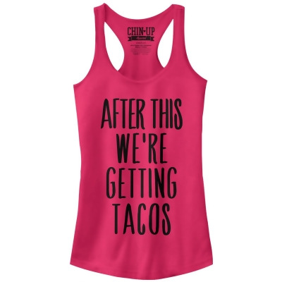 Junior's CHIN UP After This Getting Tacos Racerback Tank Top 