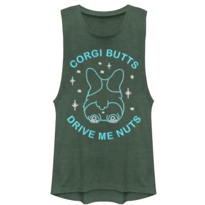 Junior's CHIN UP Corgi Butts Drive Me Nuts Festival Muscle Tee 