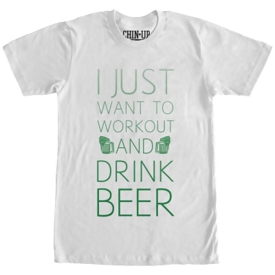 Women's CHIN UP I Just Want to Work Out and Drink Beer Boyfriend Tee 