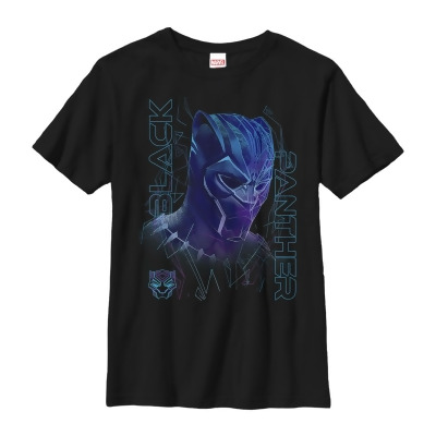 Boy's Marvel Black Panther 2018 3D Pattern Graphic T-Shirt 