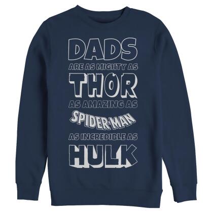 Men's Marvel Father's Day Avengers Dad Traits Pullover Sweatshirt