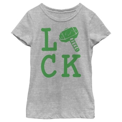 Girl's Marvel St. Patrick's Day Thor Luck Graphic T-Shirt 