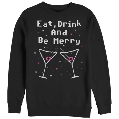 Women's CHIN UP Christmas Drink Be Merry Pullover Sweatshirt 