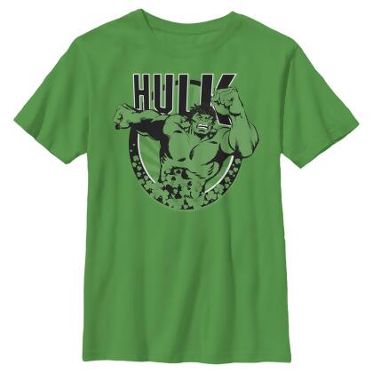 Boy's Marvel St. Patrick's Day Hulk Running Shamrock Graphic T-Shirt
