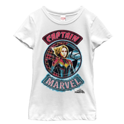 Girl's Marvel Captain Marvel Hero Patch Graphic T-Shirt 