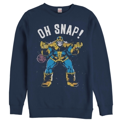 Men's Marvel Thanos Retro Oh Snap Pullover Sweatshirt 