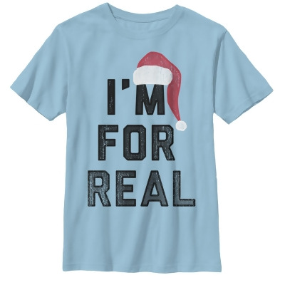 Boy's Lost Gods Christmas Santa Claus I'm For Real Graphic T-Shirt 