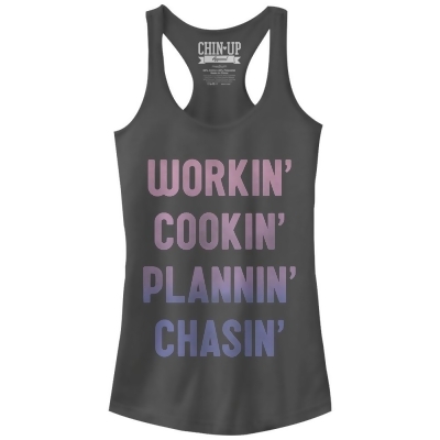 Junior's CHIN UP Working Cooking Planning Chasing Racerback Tank Top 