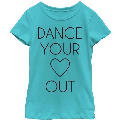 Girl's CHIN UP Dance Your Heart Out Graphic T-Shirt 